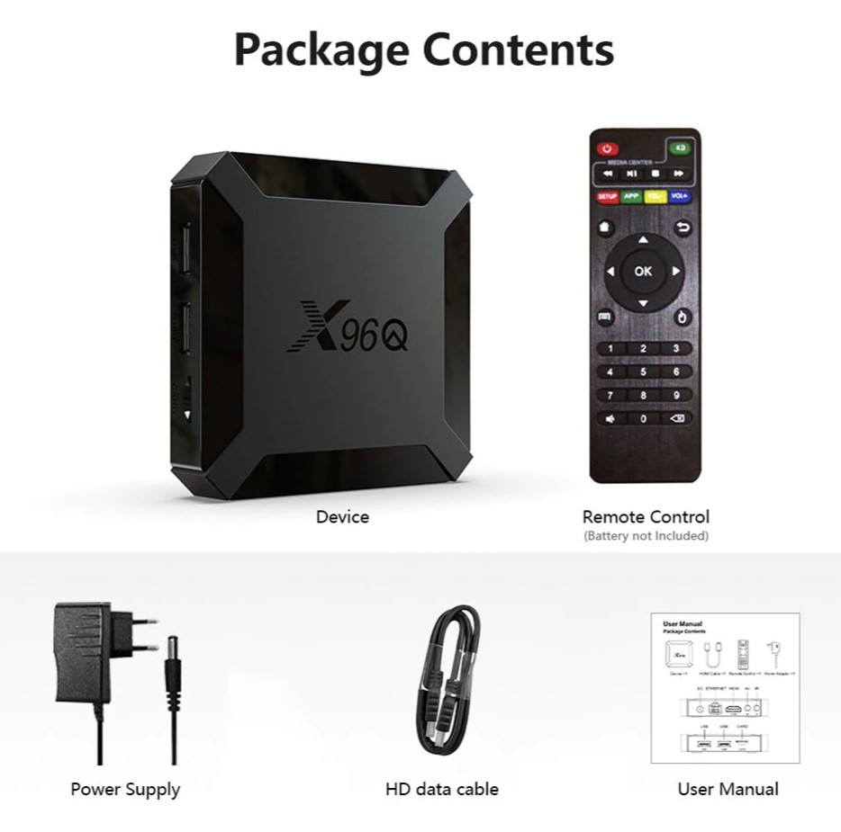 Смарт ТВ приставка X96Q H313 2G + 16G андроид TV Box - фото 7 - id-p199376132