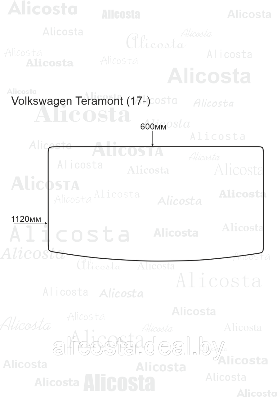 Ворсовый автоковрик Volkswagen Teramont (17-) Багажник, Premium, Черный - фото 1 - id-p199196764