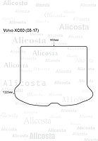 Ворсовый автоковрик Volvo XC60 (08-17) Багажник, Standart, Черный