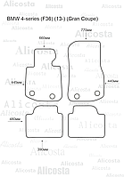 ЭВА автоковрики BMW 4-series (F36) (13-) (Gran Coupe) Салон, Шестиугольник, Черный