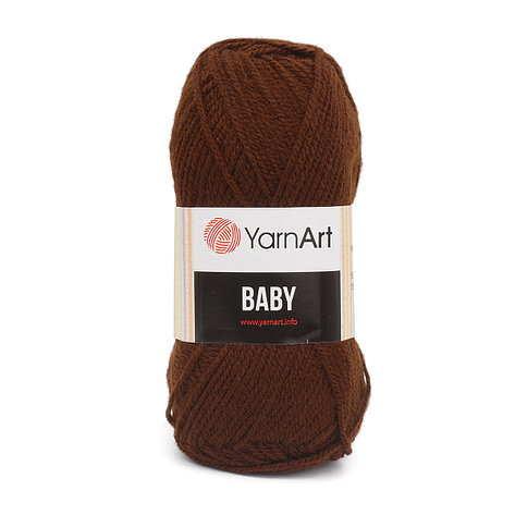 Пряжа YarnArt 'Baby' 50гр 150м (100% акрил) (1182 коричневый), фото 2