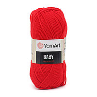 Пряжа YarnArt 'Baby' 50гр 150м (100% акрил) (156 красный)