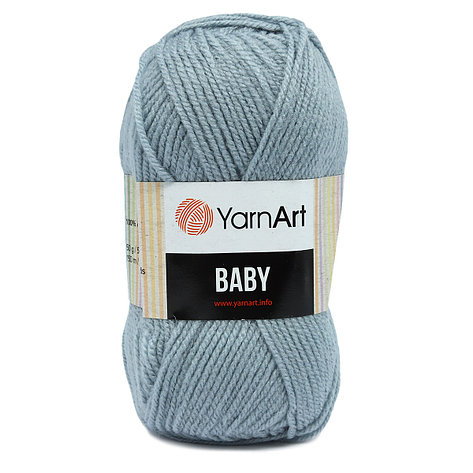 Пряжа YarnArt 'Baby' 50гр 150м (100% акрил) (3072 сине-серый), фото 2
