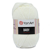 Пряжа YarnArt 'Baby' 50гр 150м (100% акрил) (501 белый)