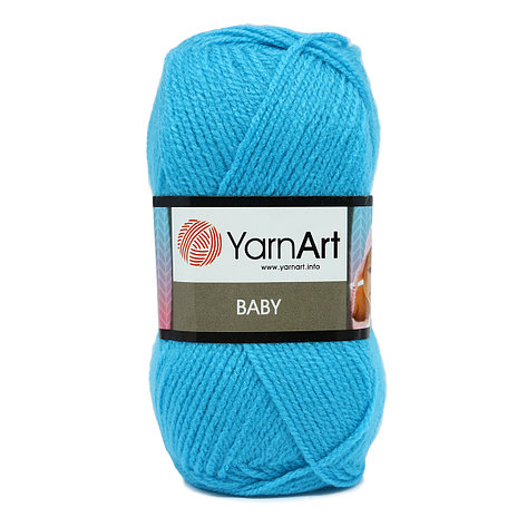 Пряжа YarnArt 'Baby' 50гр 150м (100% акрил) (552 голубая бирюза), фото 2