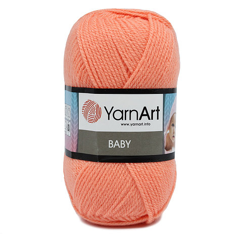 Пряжа YarnArt 'Baby' 50гр 150м (100% акрил) (622 персик), фото 2