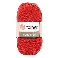 Пряжа YarnArt 'Cotton soft' 100гр 600м (55% хлопок, 45% акрил) (26 коралл)