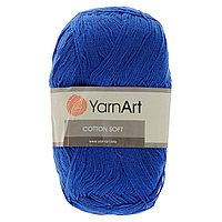 Пряжа YarnArt 'Cotton soft' 100гр 600м (55% хлопок, 45% акрил) (47 синий)