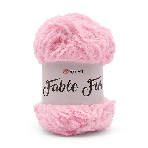 Пряжа YarnArt 'Fable Fur' 100гр 100м (100% микрополиэстер) (977 светло-розовый), фото 2