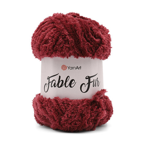 Пряжа YarnArt 'Fable Fur' 100гр 100м (100% микрополиэстер) (981 бордовый), фото 2