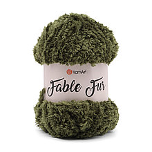 Пряжа YarnArt 'Fable Fur' 100гр 100м (100% микрополиэстер) (982 хаки)
