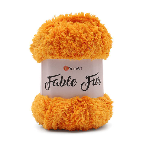 Пряжа YarnArt 'Fable Fur' 100гр 100м (100% микрополиэстер) (985 оранжевый), фото 2