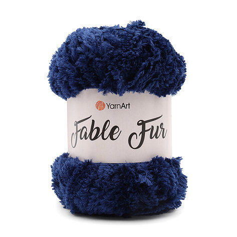 Пряжа YarnArt 'Fable Fur' 100гр 100м (100% микрополиэстер) (987 темно-синий), фото 2