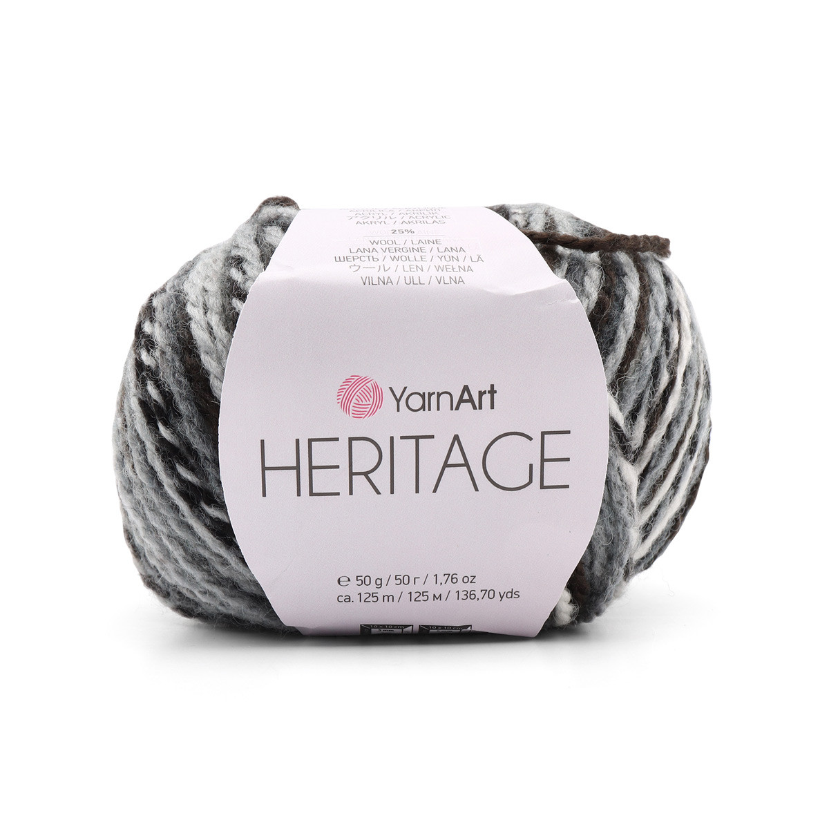 Пряжа YarnArt 'Heritage' 50гр 125м (25% шерсть, 75% акрил) (330 принт)