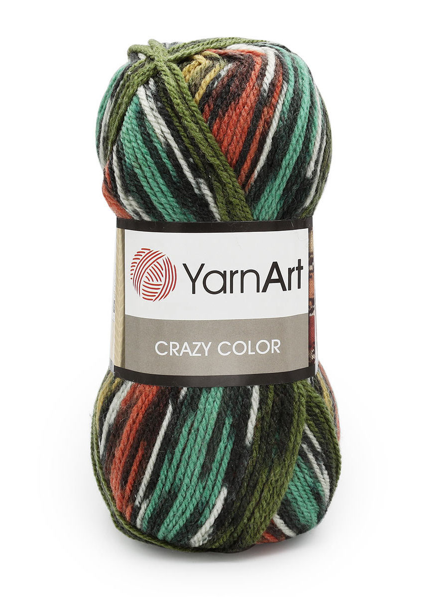 Пряжа YarnArt 'Crazy color' 100гр 260м (25% шерсть,75% акрил) (163 секционный) - фото 1 - id-p199377420