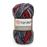 Пряжа YarnArt 'Crazy color' 100гр 260м (25% шерсть,75% акрил) (164 секционный)