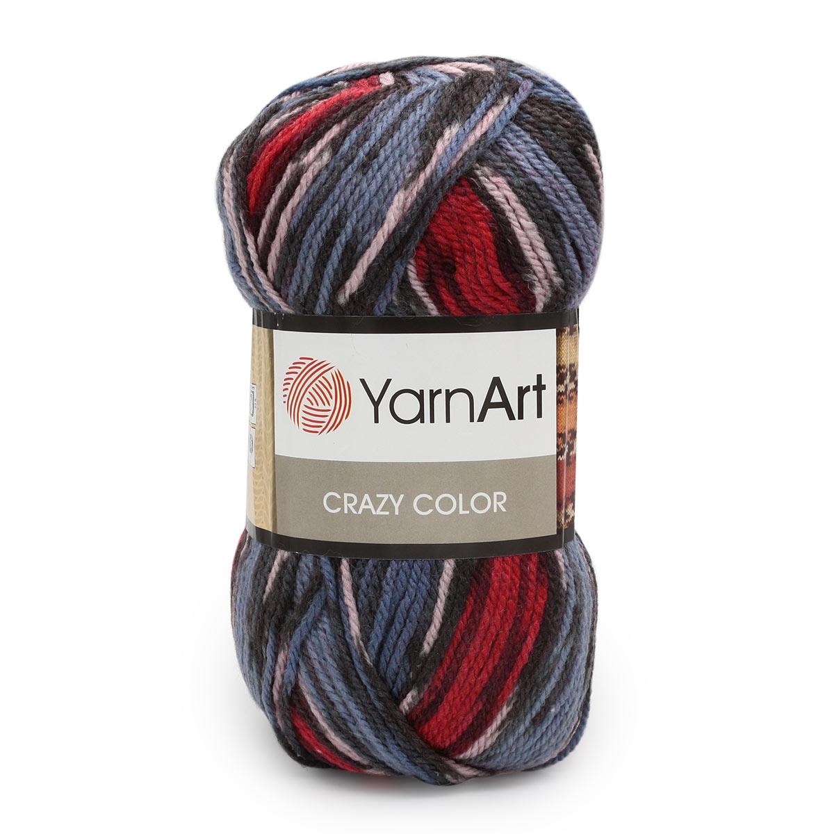 Пряжа YarnArt 'Crazy color' 100гр 260м (25% шерсть,75% акрил) (164 секционный) - фото 1 - id-p199377421