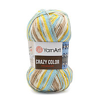 Пряжа YarnArt 'Crazy color' 100гр 260м (25% шерсть,75% акрил) (180 секционный)