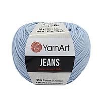 Пряжа YarnArt 'Jeans' 50гр 160м (55% хлопок, 45% полиакрил) (75 небесно-голубой)