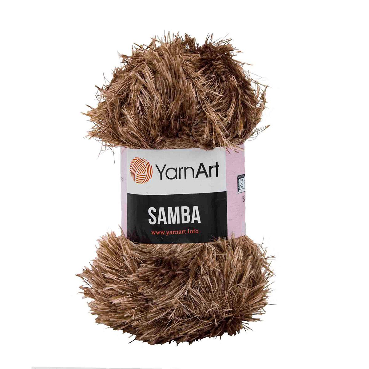 Пряжа YarnArt 'Samba' травка 100гр 150м (100% полиэстер) (199 коричневый) - фото 1 - id-p199377534