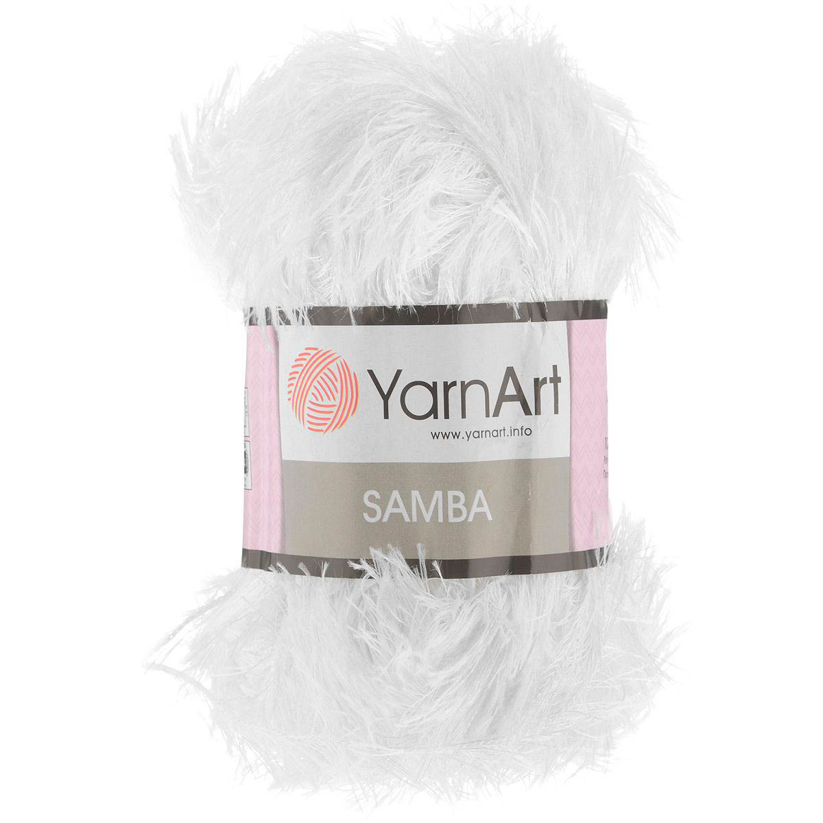 Пряжа YarnArt 'Samba' травка 100гр 150м (100% полиэстер) (501 белый) - фото 1 - id-p199377535