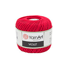 Пряжа YarnArt 'Violet' 50гр 282м (100% мерсеризованный хлопок) (6328 алый)