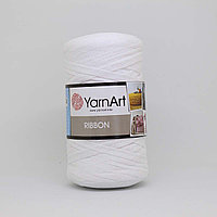 Пряжа YarnArt 'Ribbon' 250гр 125м (60% хлопок, 40% вискоза и полиэстер) (751 белый)