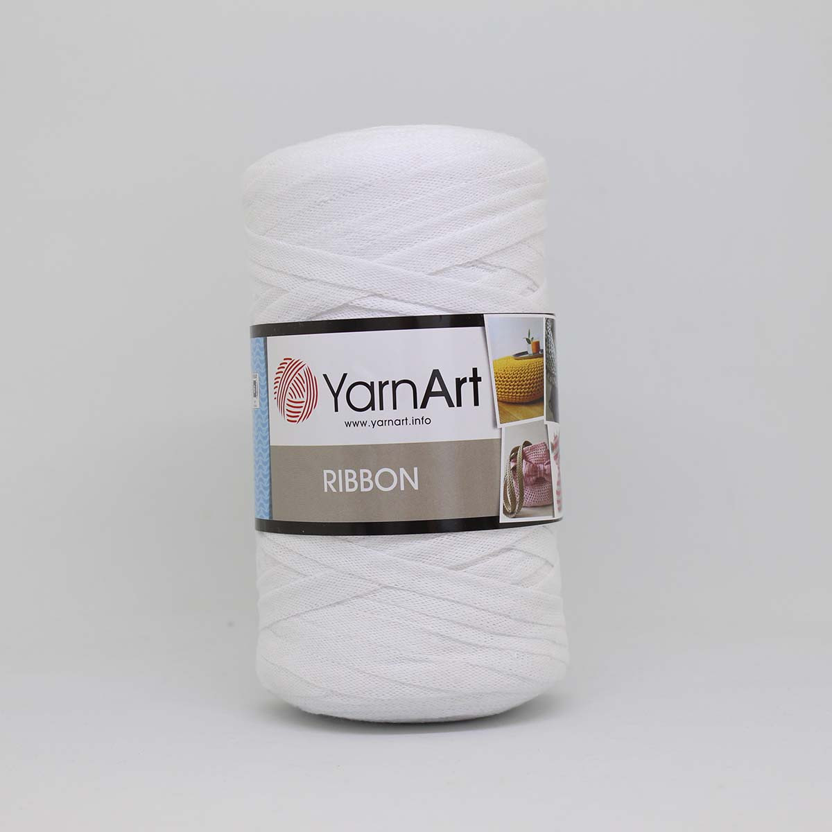 Пряжа YarnArt 'Ribbon' 250гр 125м (60% хлопок, 40% вискоза и полиэстер) (751 белый) - фото 1 - id-p199377623