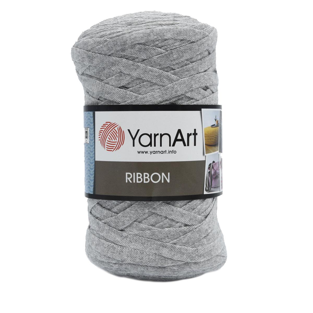 Пряжа YarnArt 'Ribbon' 250гр 125м (60% хлопок, 40% вискоза и полиэстер) (757 серый) - фото 1 - id-p199377624