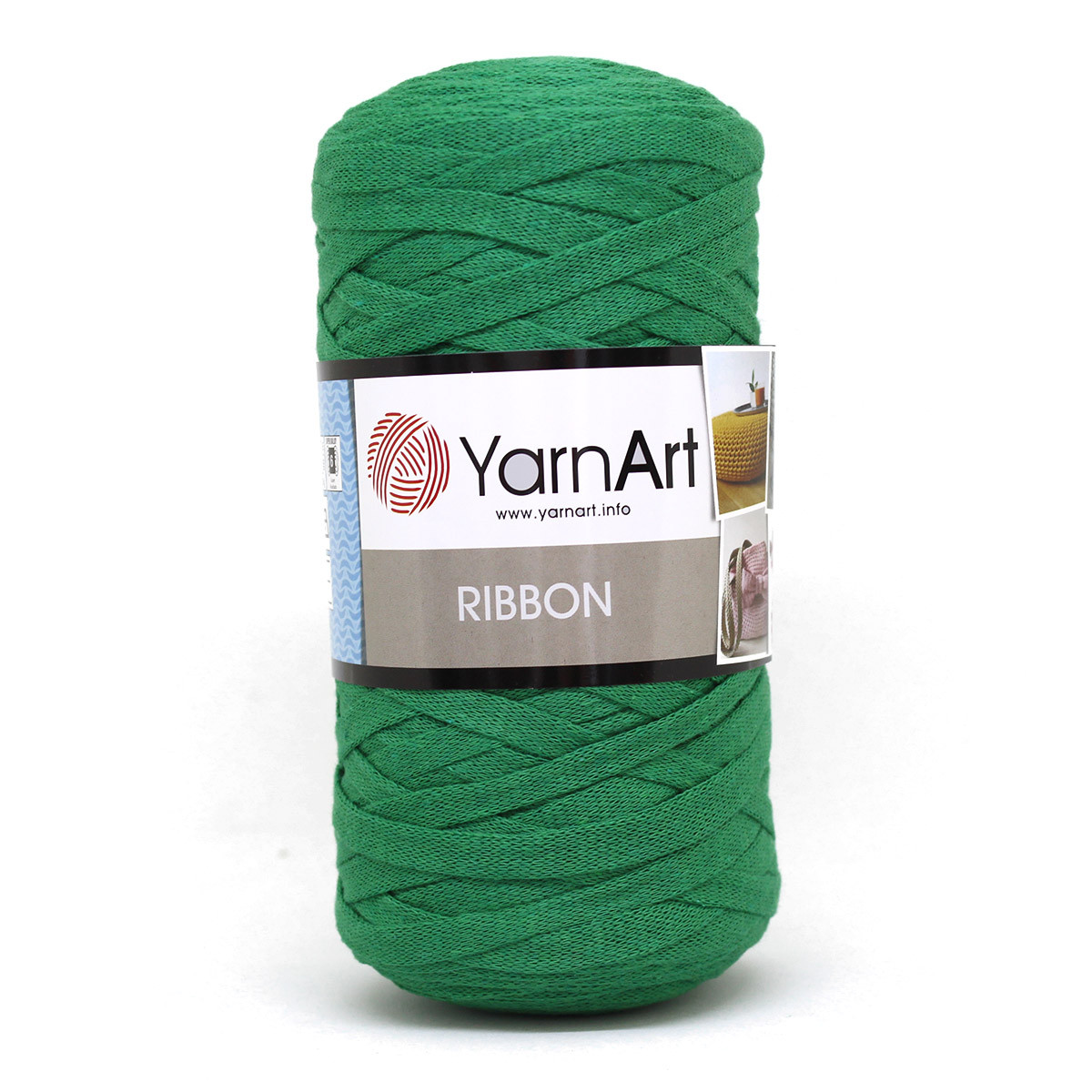 Пряжа YarnArt 'Ribbon' 250гр 125м (60% хлопок, 40% вискоза и полиэстер) (759 зеленый) - фото 1 - id-p199377625