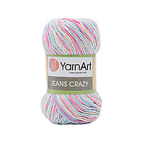 Пряжа YarnArt 'Jeans Crazy' 50гр 160м (55% хлопок, 45% полиакрил) (7205 секционный)