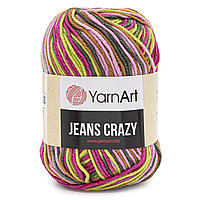 Пряжа YarnArt 'Jeans Crazy' 50гр 160м (55% хлопок, 45% полиакрил) (7206 секционный)