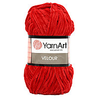 Пряжа YarnArt 'Velour' 100г 170м (100% микрополиэстер) (846 красный)