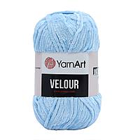 Пряжа YarnArt 'Velour' 100г 170м (100% микрополиэстер) (851 голубой)