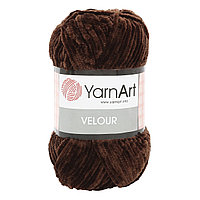 Пряжа YarnArt 'Velour' 100г 170м (100% микрополиэстер) (852 шоколад)