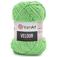 Пряжа YarnArt 'Velour' 100г 170м (100% микрополиэстер) (861 светло-зеленый)