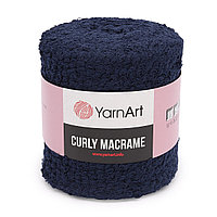 Пряжа YarnArt 'Curly Macrame' 500гр 195м (60% хлопок, 40% вискоза и полиэстер) (784 т. синий)