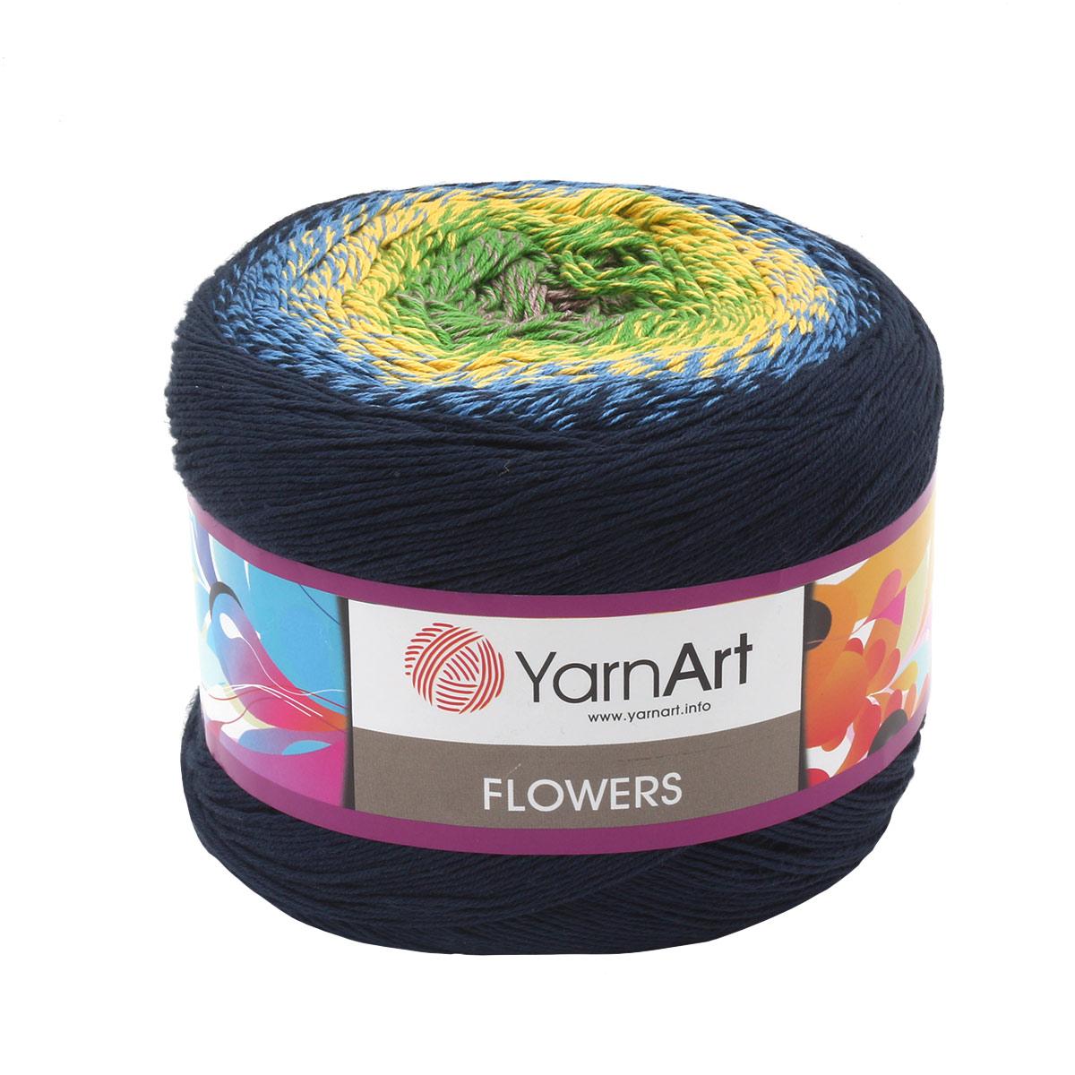 Пряжа YarnArt 'Flowers' 250гр 1000м (55% хлопок, 45% полиакрил) (250 секционный) - фото 1 - id-p199377763