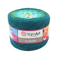 Пряжа YarnArt 'Flowers' 250гр 1000м (55% хлопок, 45% полиакрил) (256 секционный)