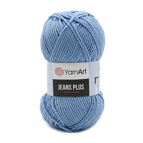 Пряжа YarnArt 'Jeans Plus' 100гр 160м (55% хлопок, 45% полиакрил) (15 светлый джинс), фото 2
