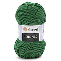 Пряжа YarnArt 'Jeans Plus' 100гр 160м (55% хлопок, 45% полиакрил) (52 темно-зеленый)