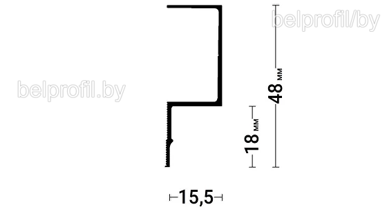 Теневой профиль Belprofil GIPS 02 для двухслойных гипсокартонных потолков 2,0м - фото 4 - id-p199379367