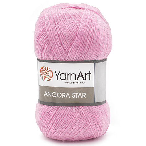 Пряжа YarnArt 'Angora Star' 100гр 500м (20% тонкая шерсть, 80% акрил) (10119 розовый), фото 2