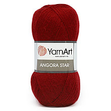 Пряжа YarnArt 'Angora Star' 100гр 500м (20% тонкая шерсть, 80% акрил) (3024 т-красный)