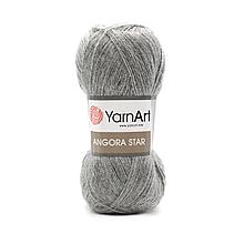 Пряжа YarnArt 'Angora Star' 100гр 500м (20% тонкая шерсть, 80% акрил) (3071 серый)