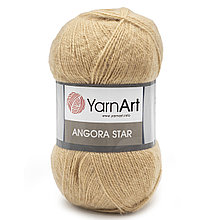 Пряжа YarnArt 'Angora Star' 100гр 500м (20% тонкая шерсть, 80% акрил) (511 светлая карамель)