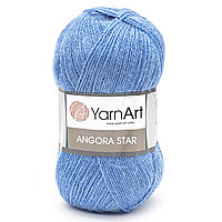 Пряжа YarnArt 'Angora Star' 100гр 500м (20% тонкая шерсть, 80% акрил) (600 ярко-голубой)