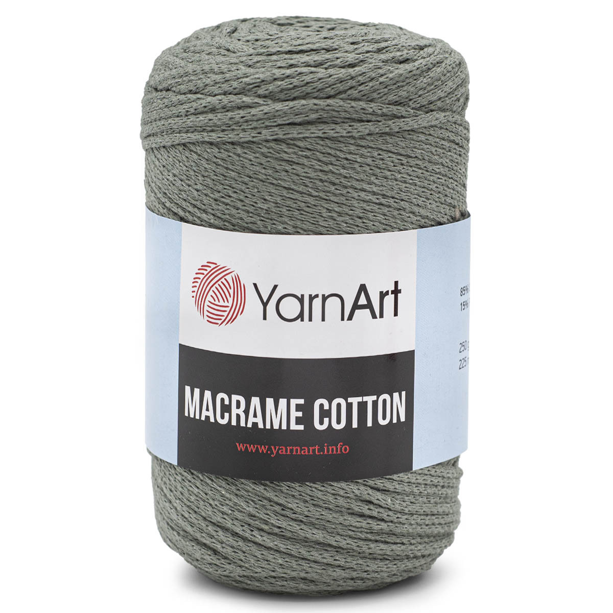 Пряжа YarnArt 'Macrame Cotton' 250гр 225м (80% хлопок, 20% полиэстер) (794 серо-бежевый) - фото 1 - id-p199377925