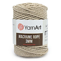 Пряжа YarnArt 'Macrame Rope 3мм' 250гр 63м (60% хлопок, 40% вискоза и полиэстер) (753 бежевый)