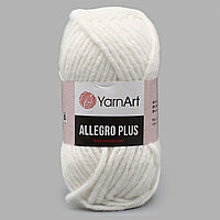 Пряжа YarnArt 'Allegro Plus' 100гр 110м (16% шерсть, 28% полиамид, 56% акрил) (700 белый меланж)